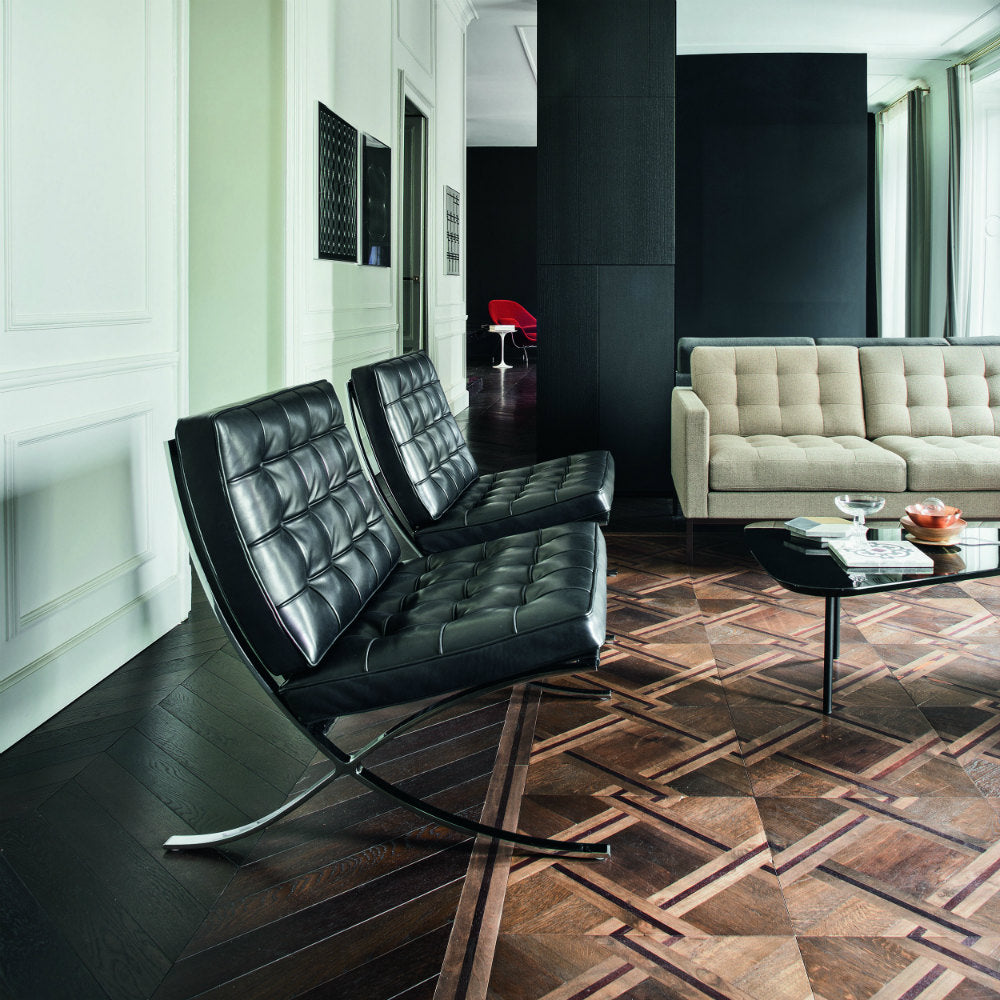 Barcelona Relax - Lounge chair in black leather
