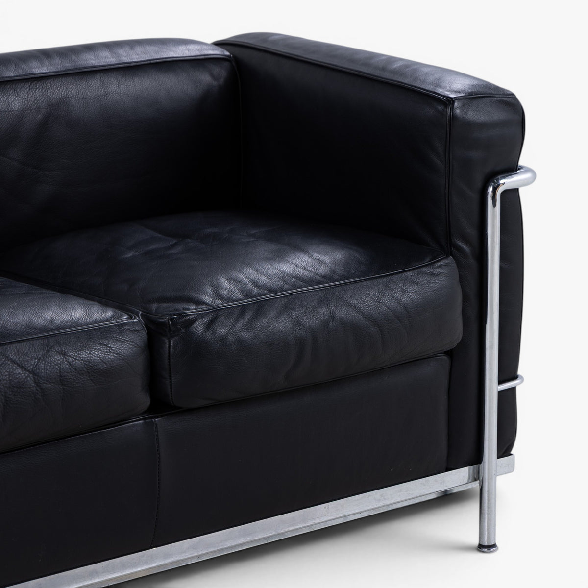 LC 2 - 2 pers. sofa i sort læder