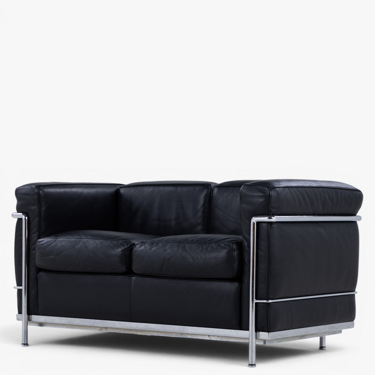 LC 2 - 2 pers. sofa i sort læder
