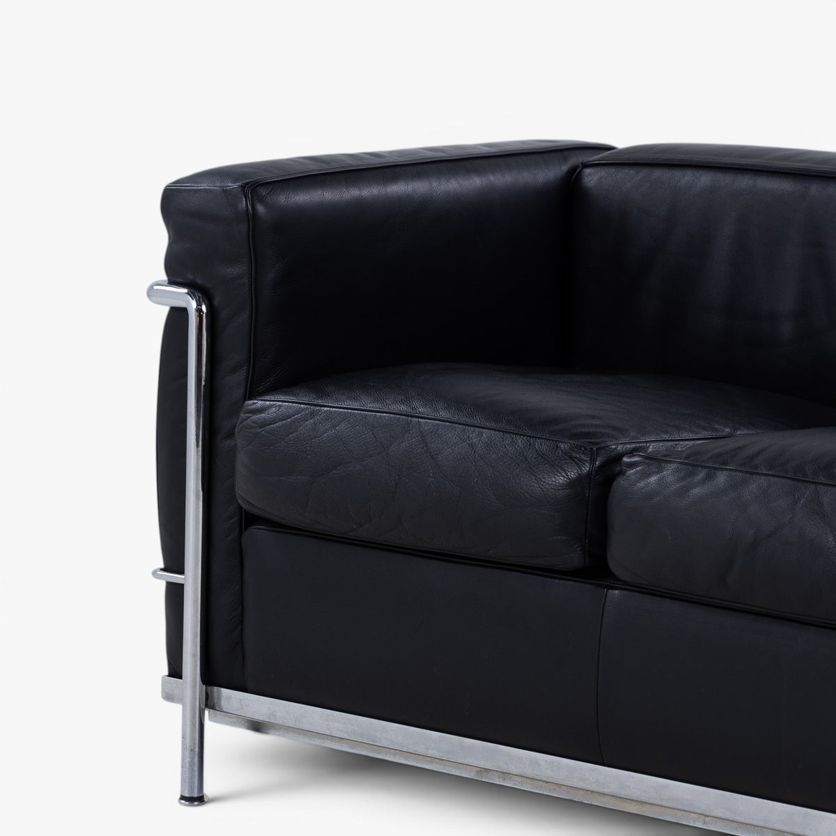 LC 2 - 2 pers. sofa i sort læder