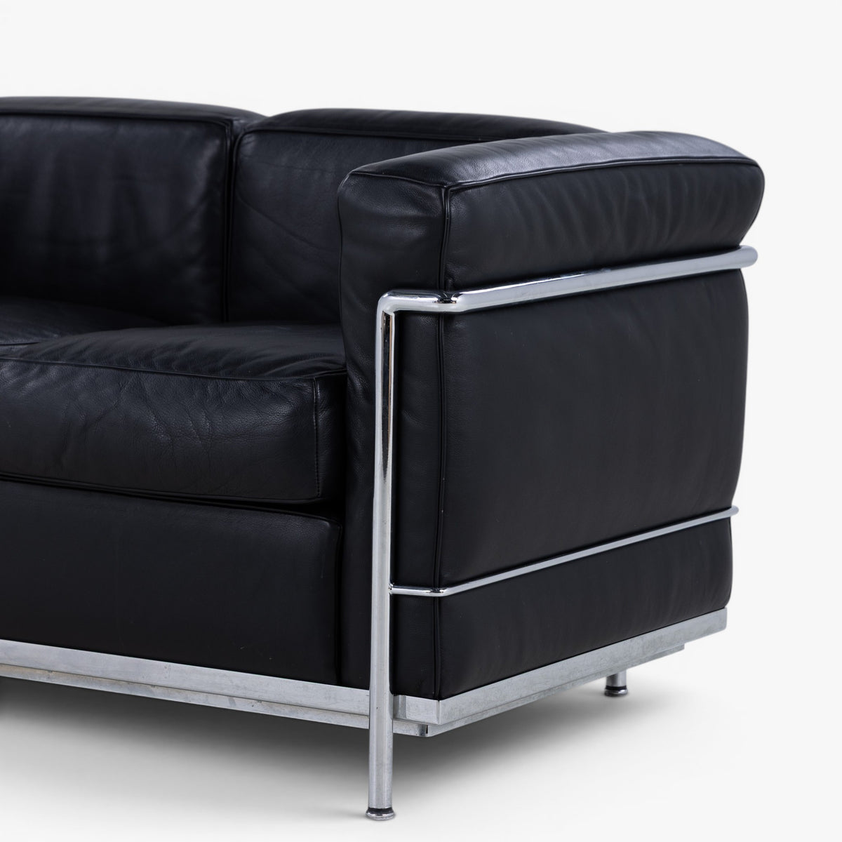 LC 2 - 2 pers. sofa i sort læder