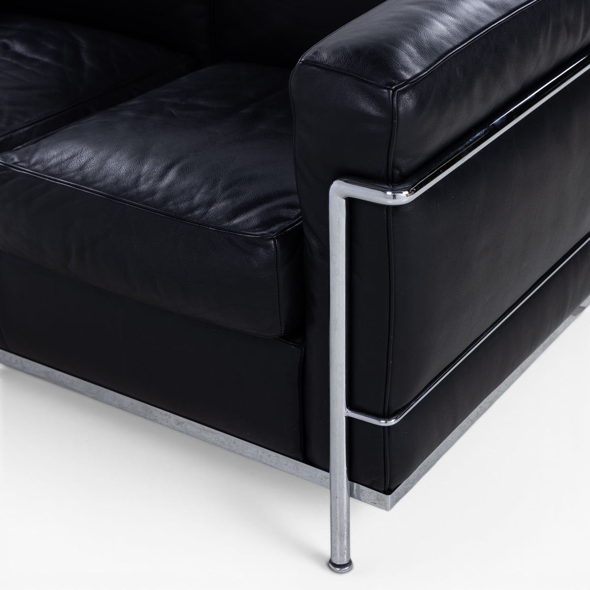 LC 2 - 2 pers. sofa i sort læder
