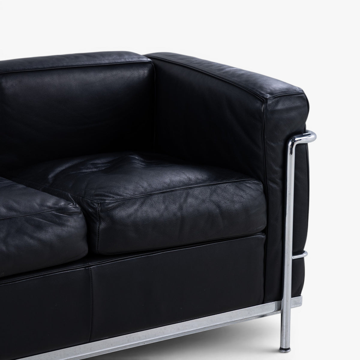 LC 2 - 2 pers. sofa i sort læder