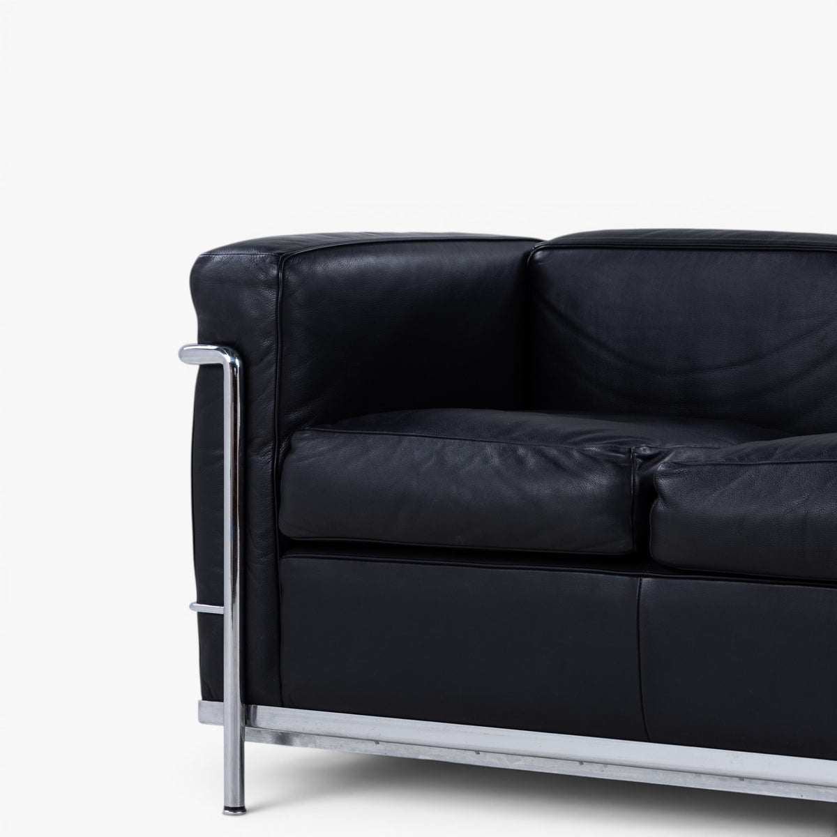 LC 2 - 2 pers. sofa i sort læder