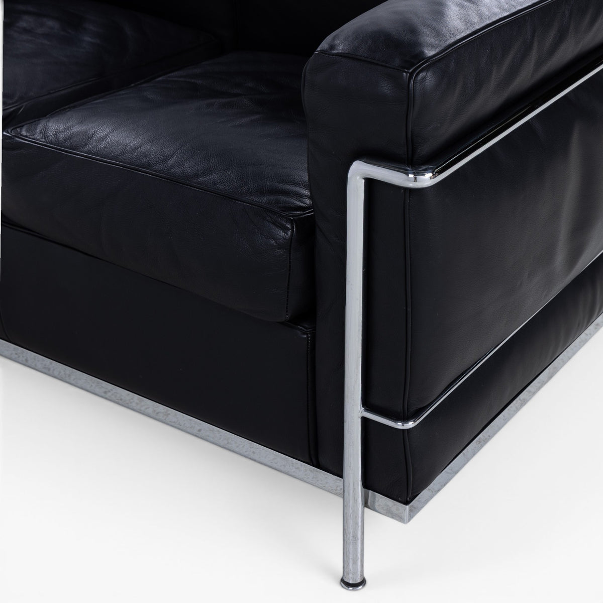 LC 2 - 2 pers. sofa i sort læder