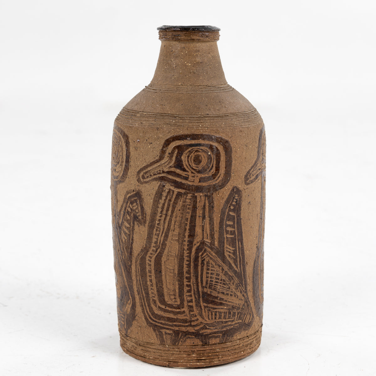Vase in unglazed stoneware