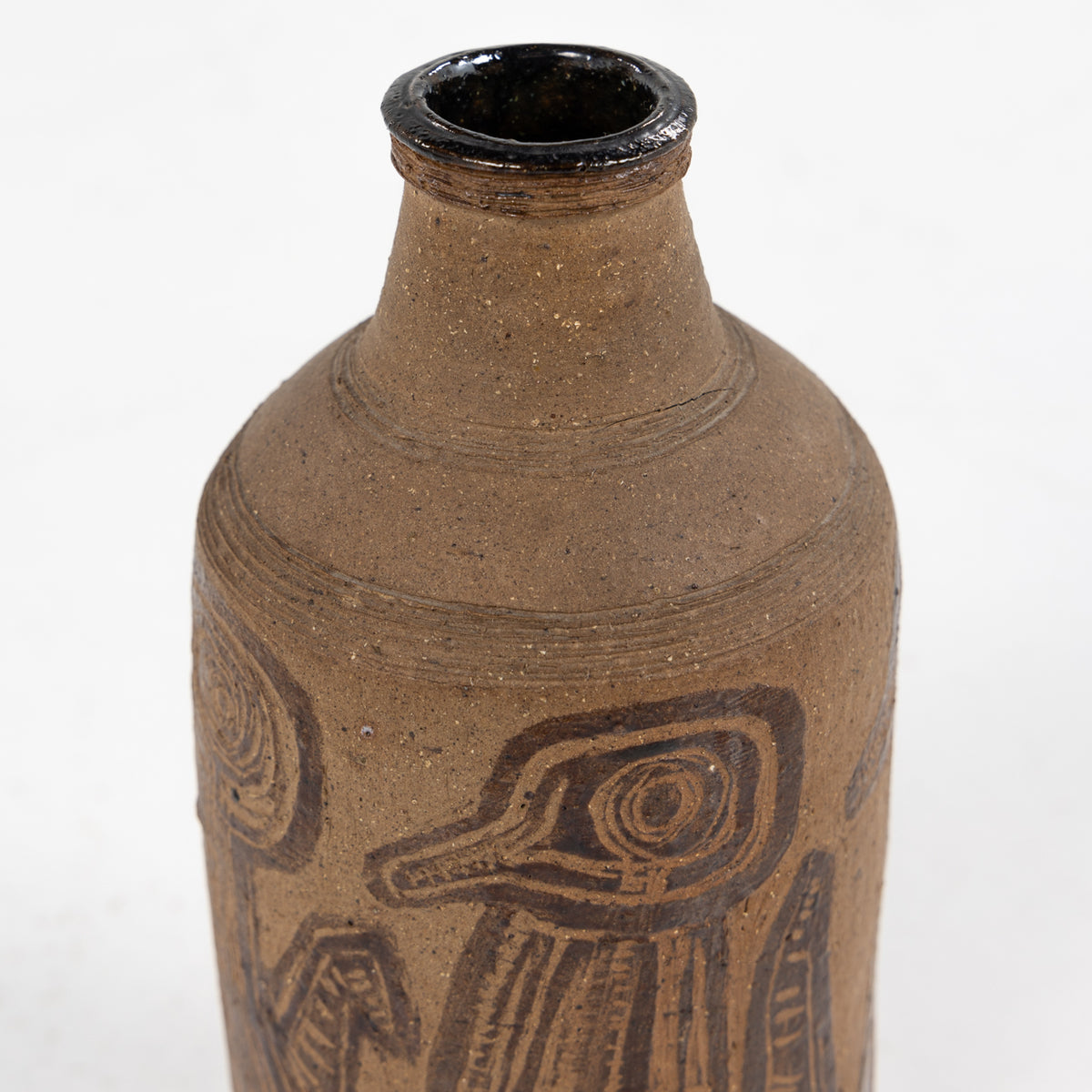 Vase in unglazed stoneware