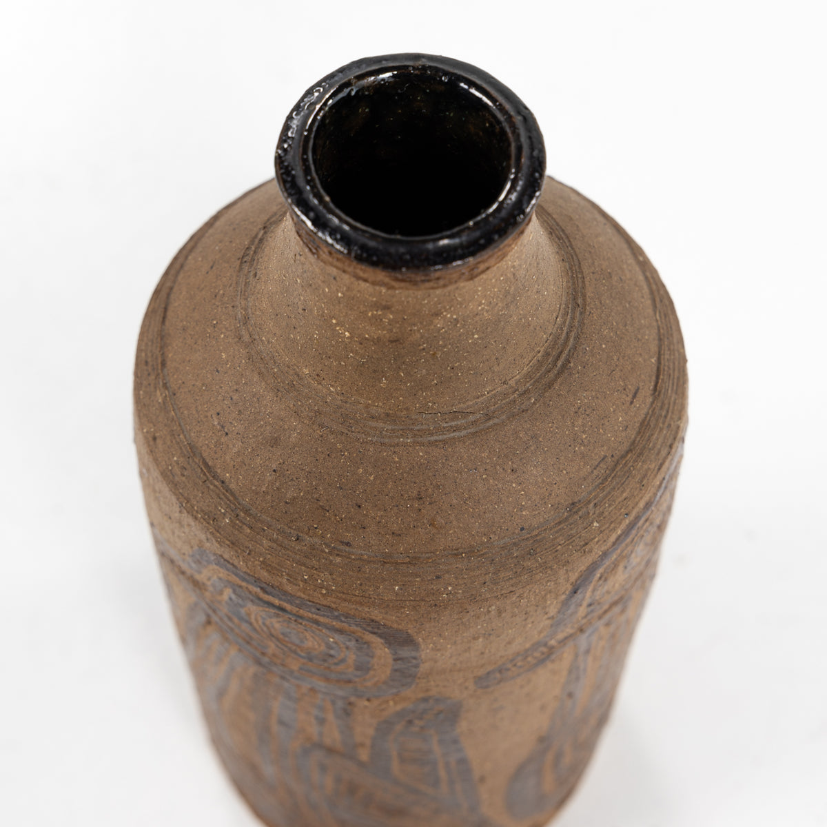 Vase in unglazed stoneware