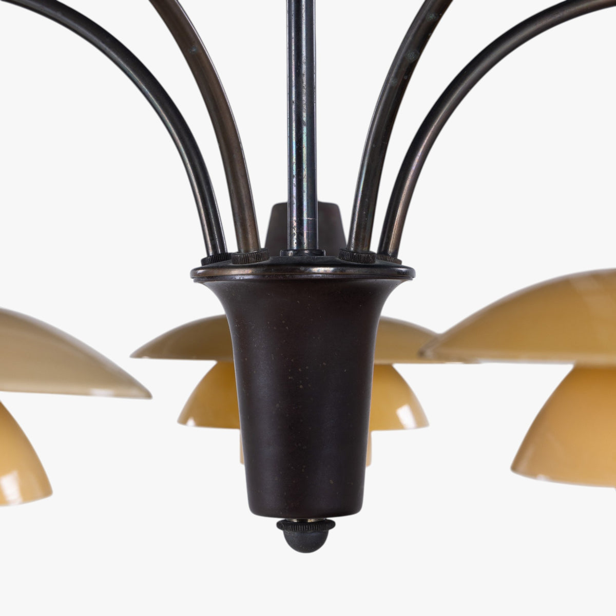 PH 2/2 - Chandelier with yellow glass shades