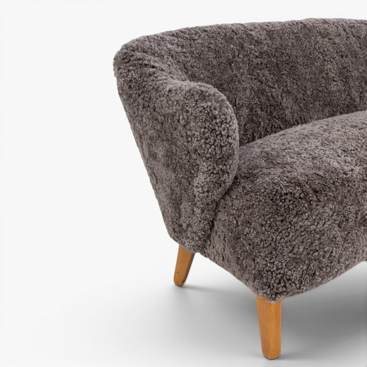 2-seater sofa in lambskin