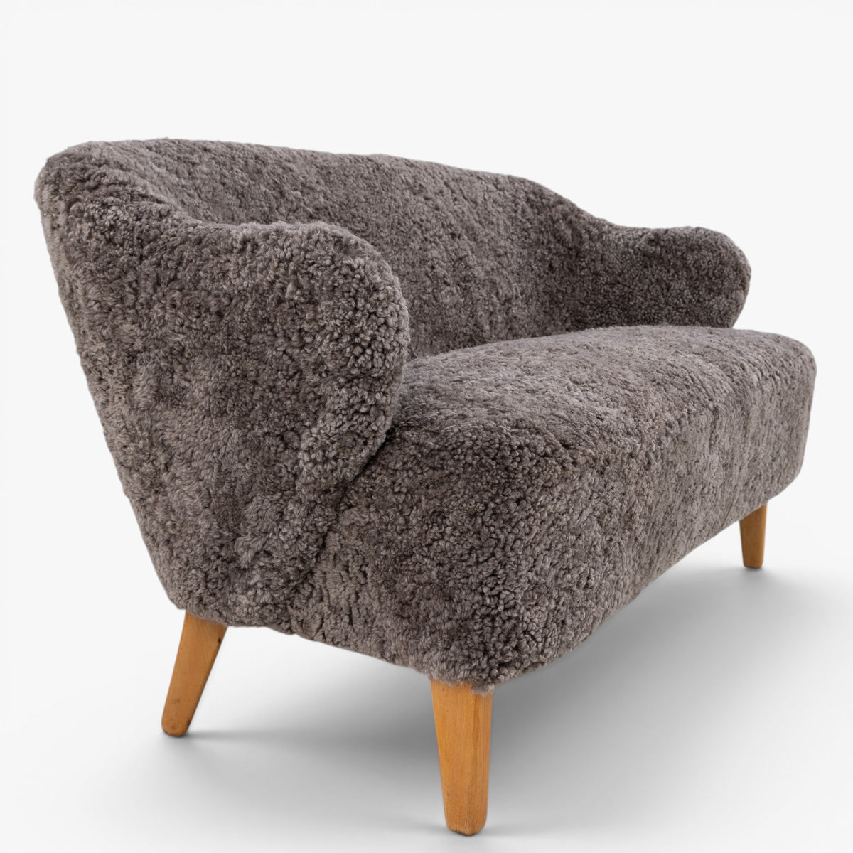 2-seater sofa in lambskin