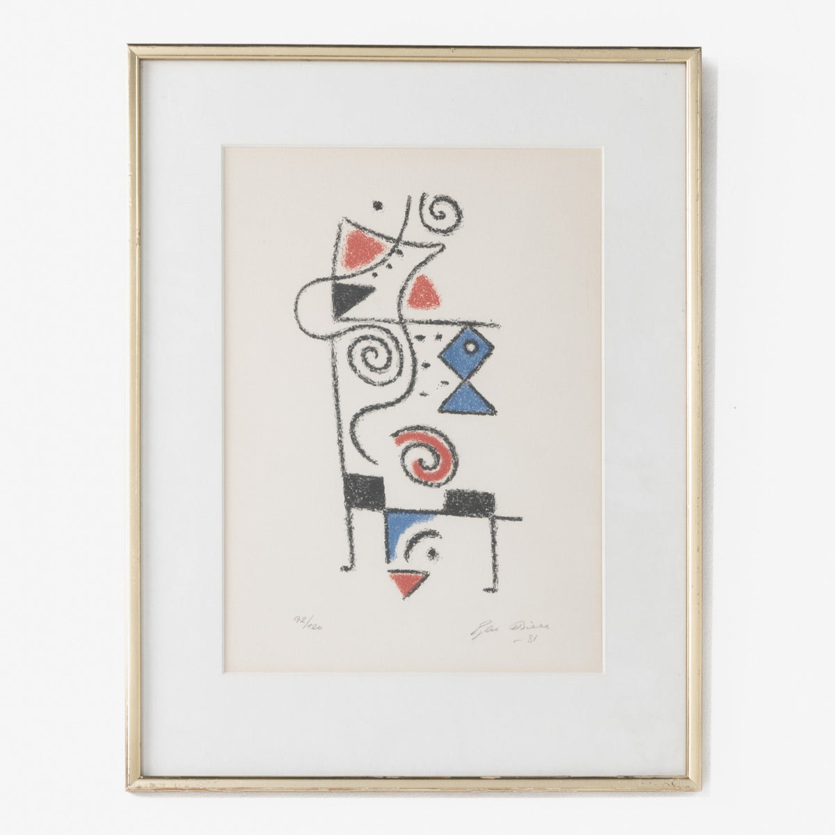 Lithograph in frame
