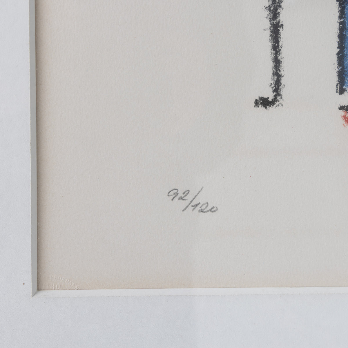 Lithograph in frame