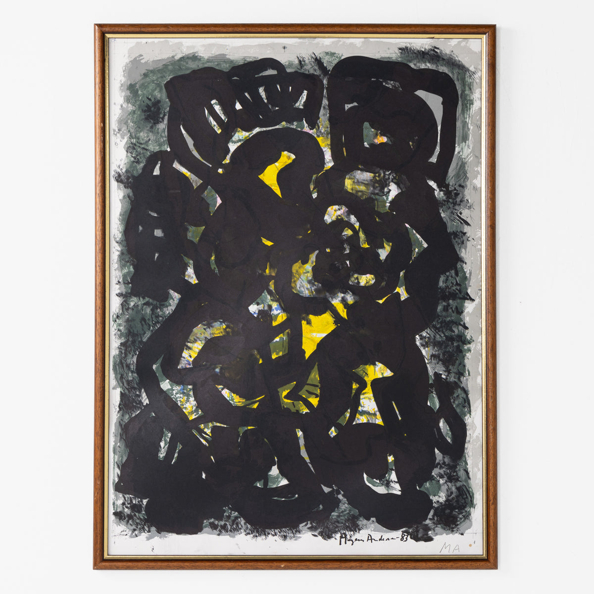 Framed lithograph