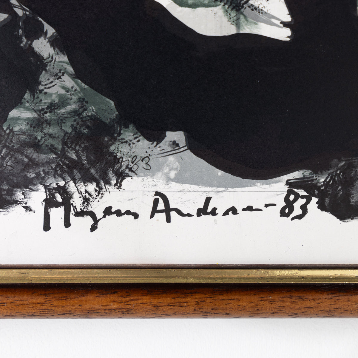 Framed lithograph