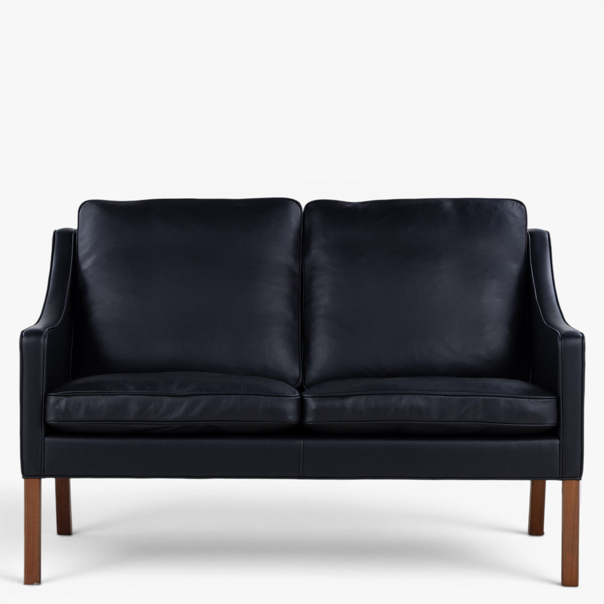 BM 2208 - 2 seater sofa in black leather