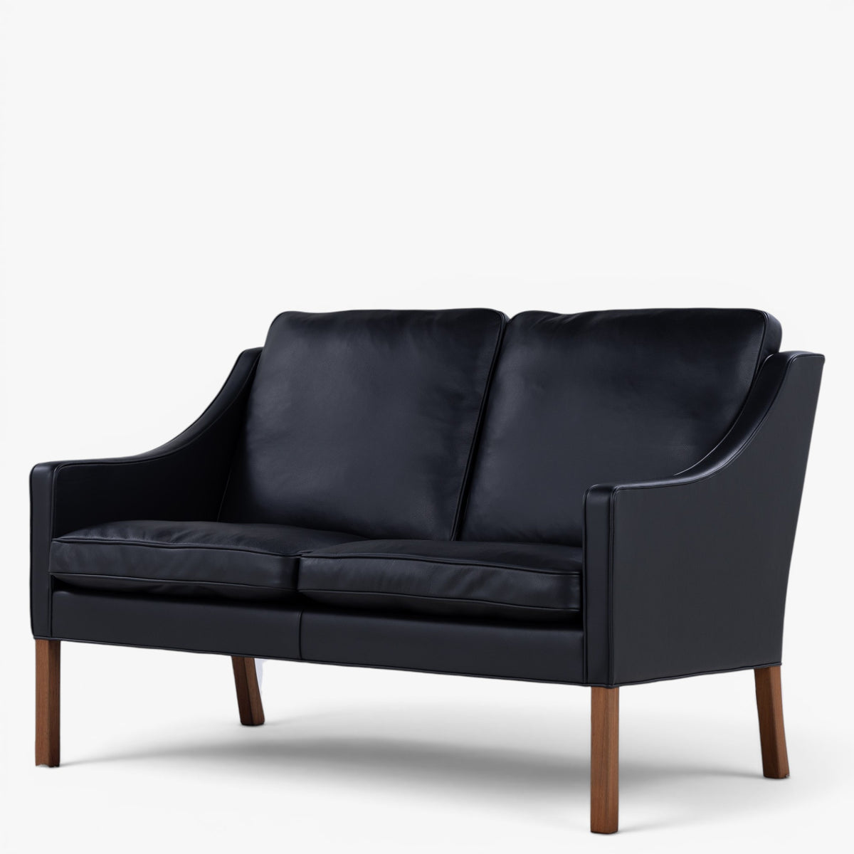 BM 2208 - 2 seater sofa in black leather