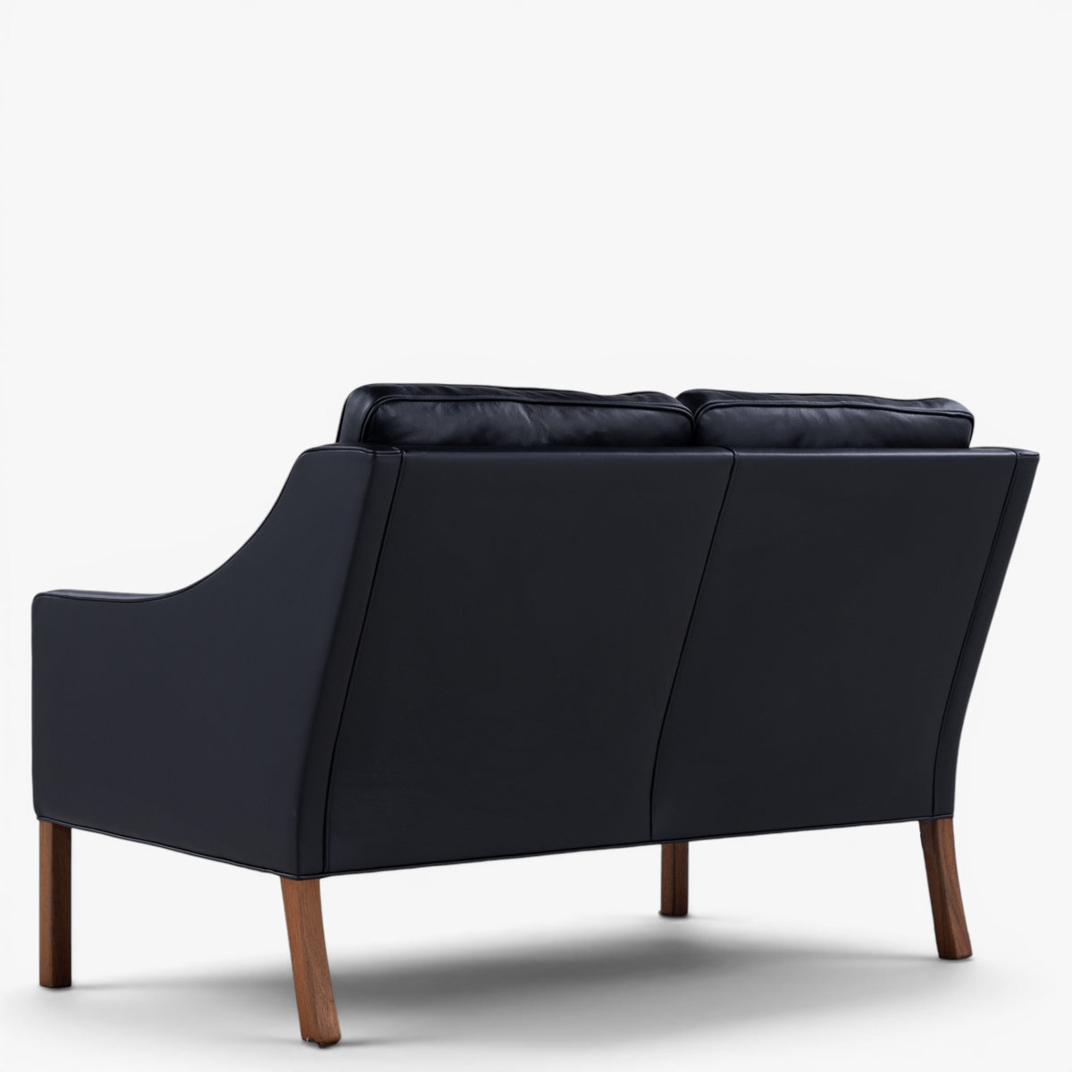BM 2208 - 2 seater sofa in black leather