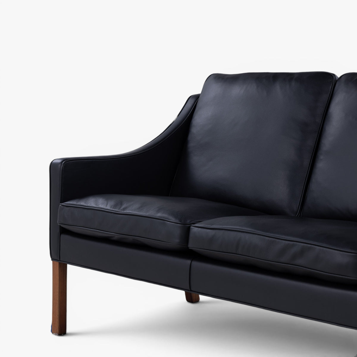 BM 2208 - 2 seater sofa in black leather