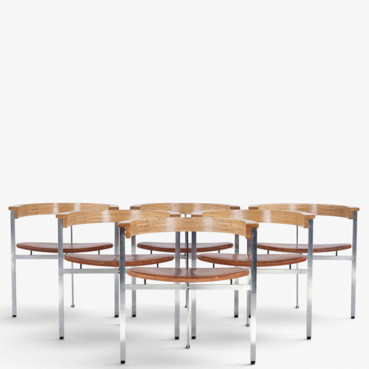 PK 11 - Set of 6 steel armchairs
