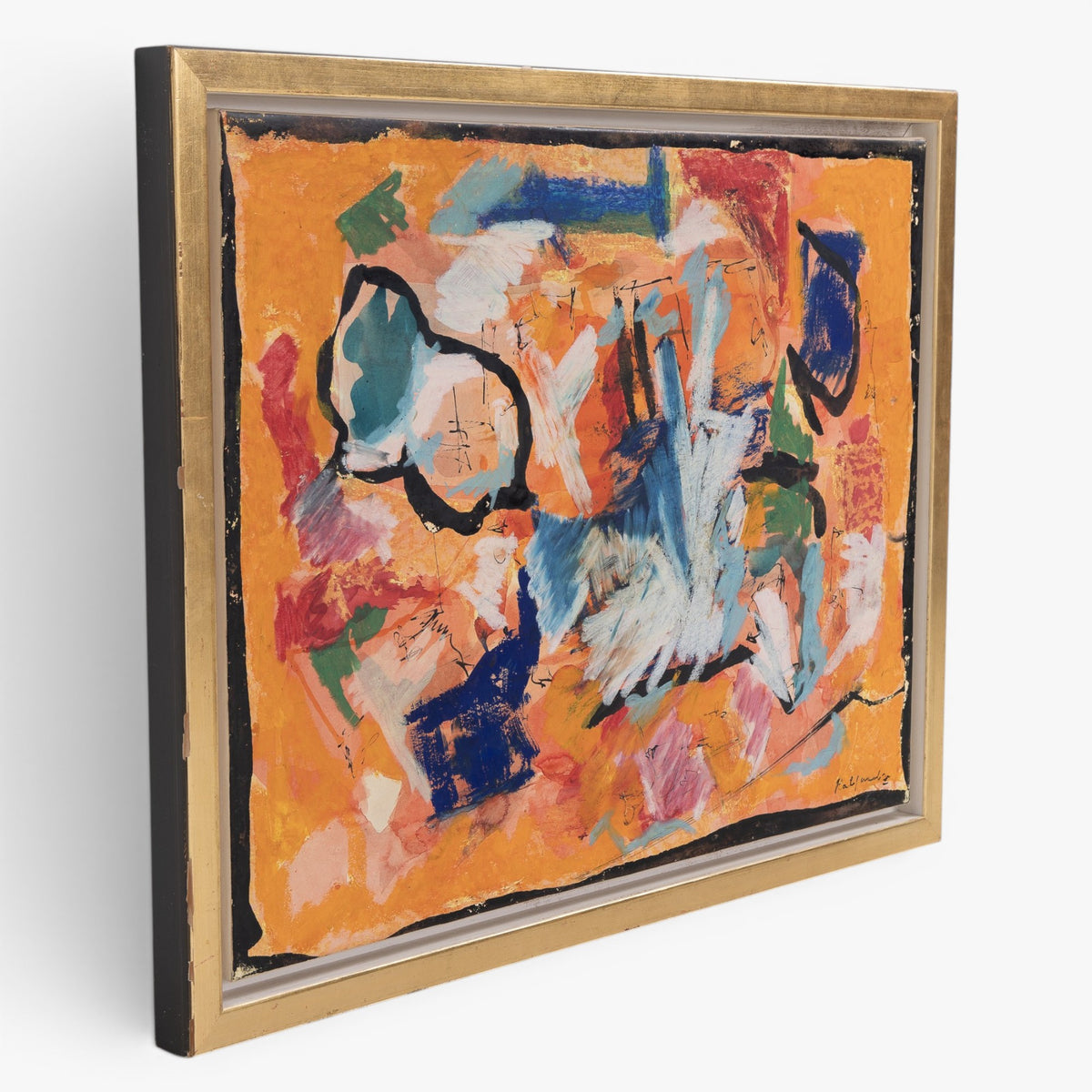 Oil pastel in gold frame