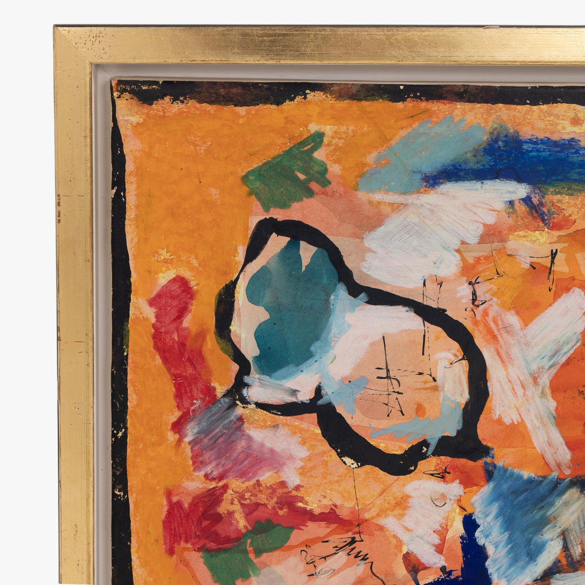 Oil pastel in gold frame