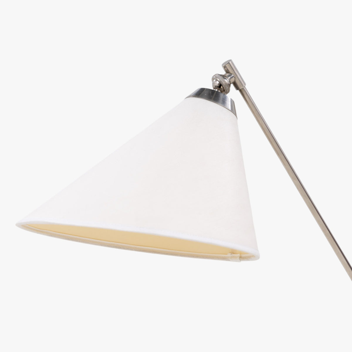 Table lamp in nickel-plated metal