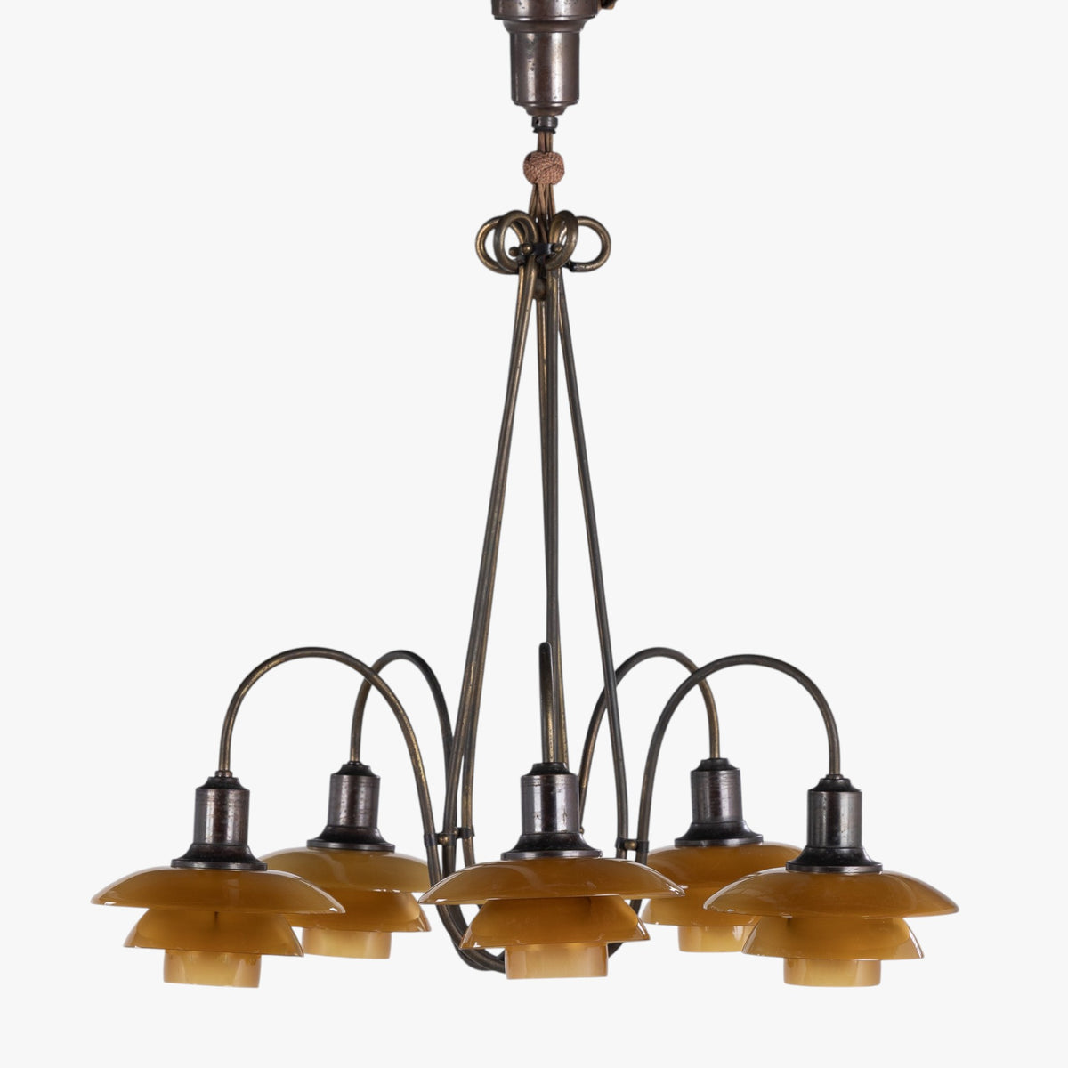PH 2/2 - Chandelier in brass