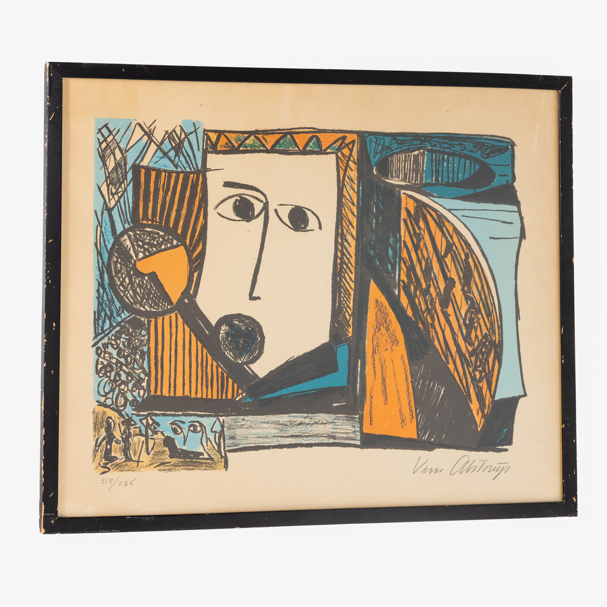 Framed lithograph