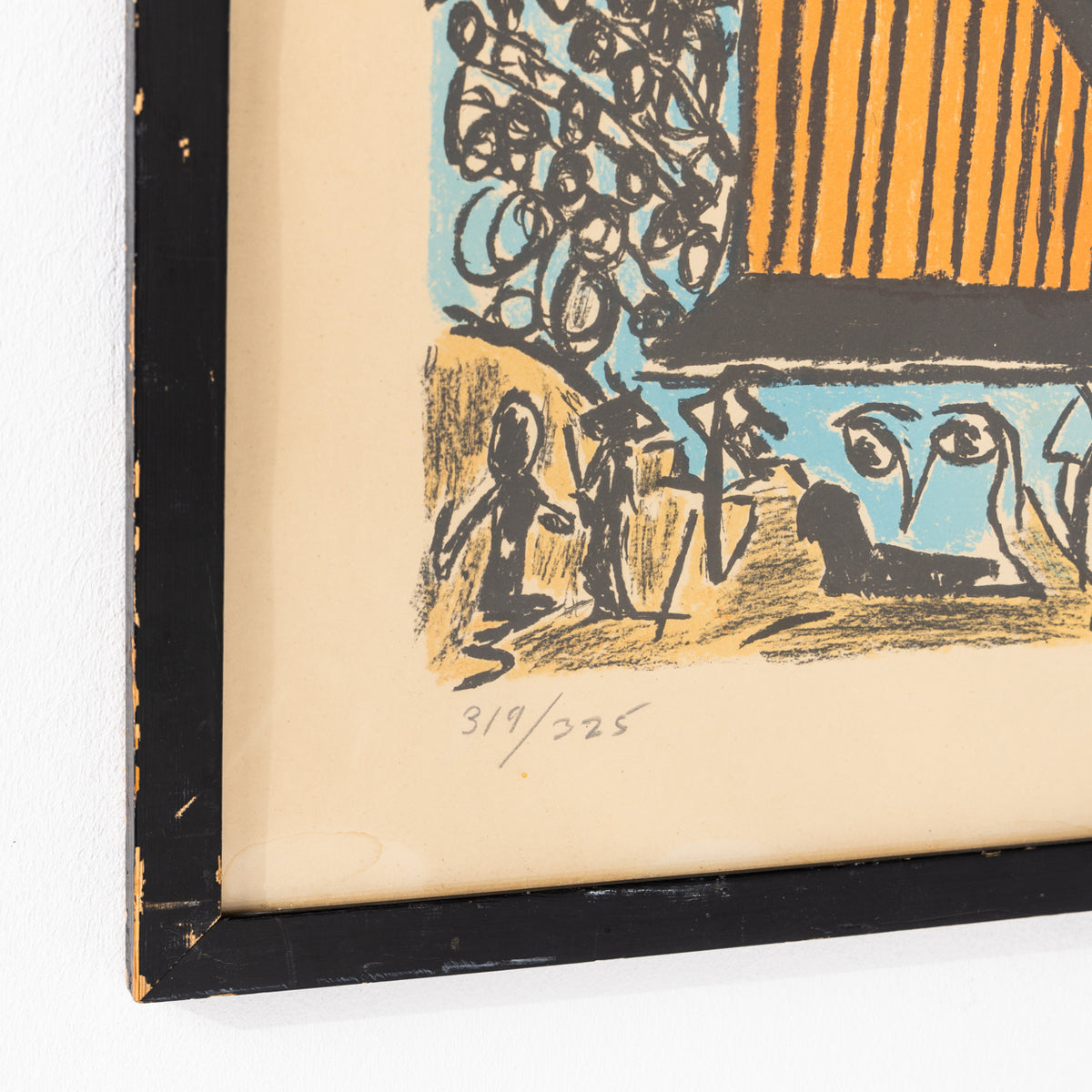 Framed lithograph