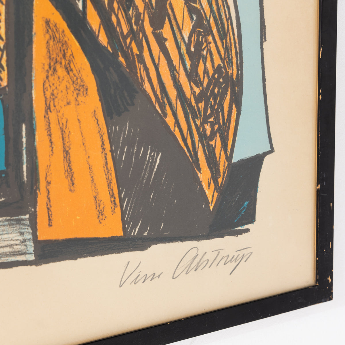 Framed lithograph