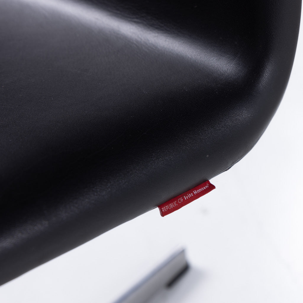 AJ 3171 - 'Oxford' office chair in dark brown leather
