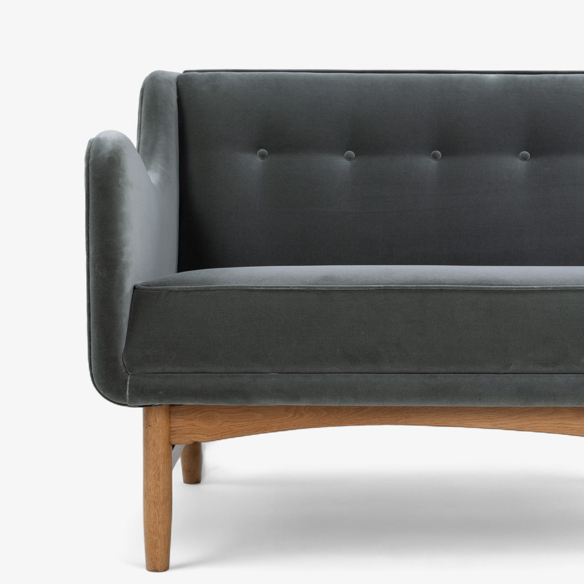 Reupholstered 3-seater sofa