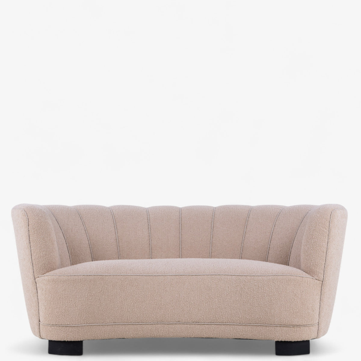 Reupholstered sofa in textile