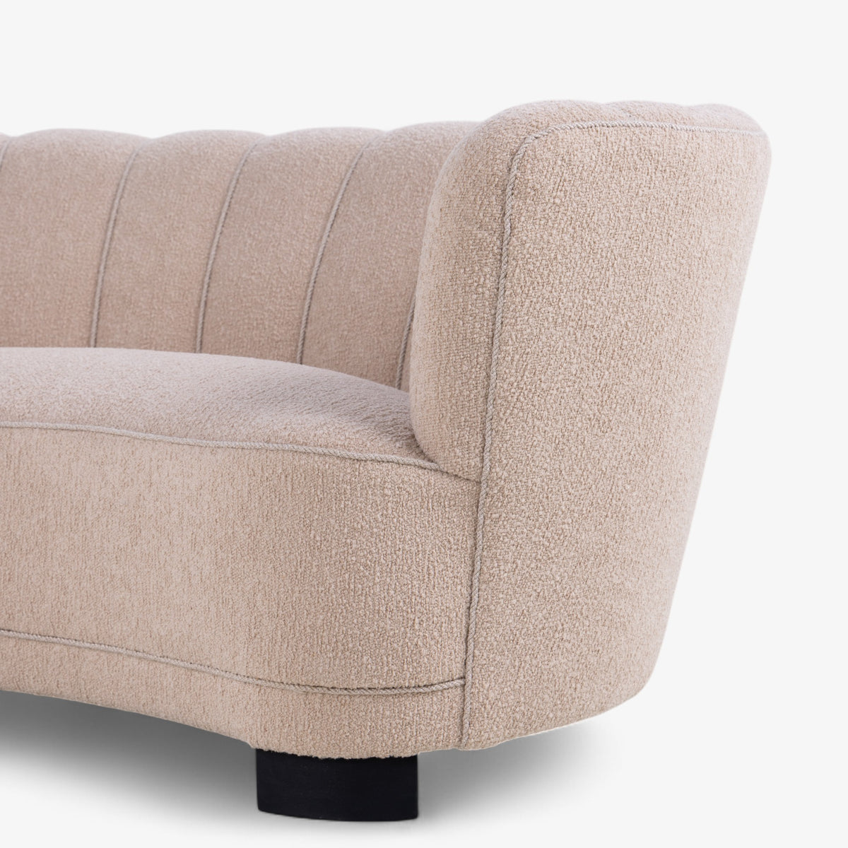 Reupholstered sofa in textile