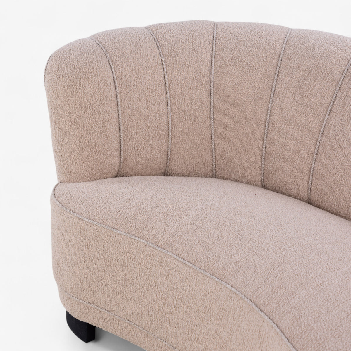 Reupholstered sofa in textile