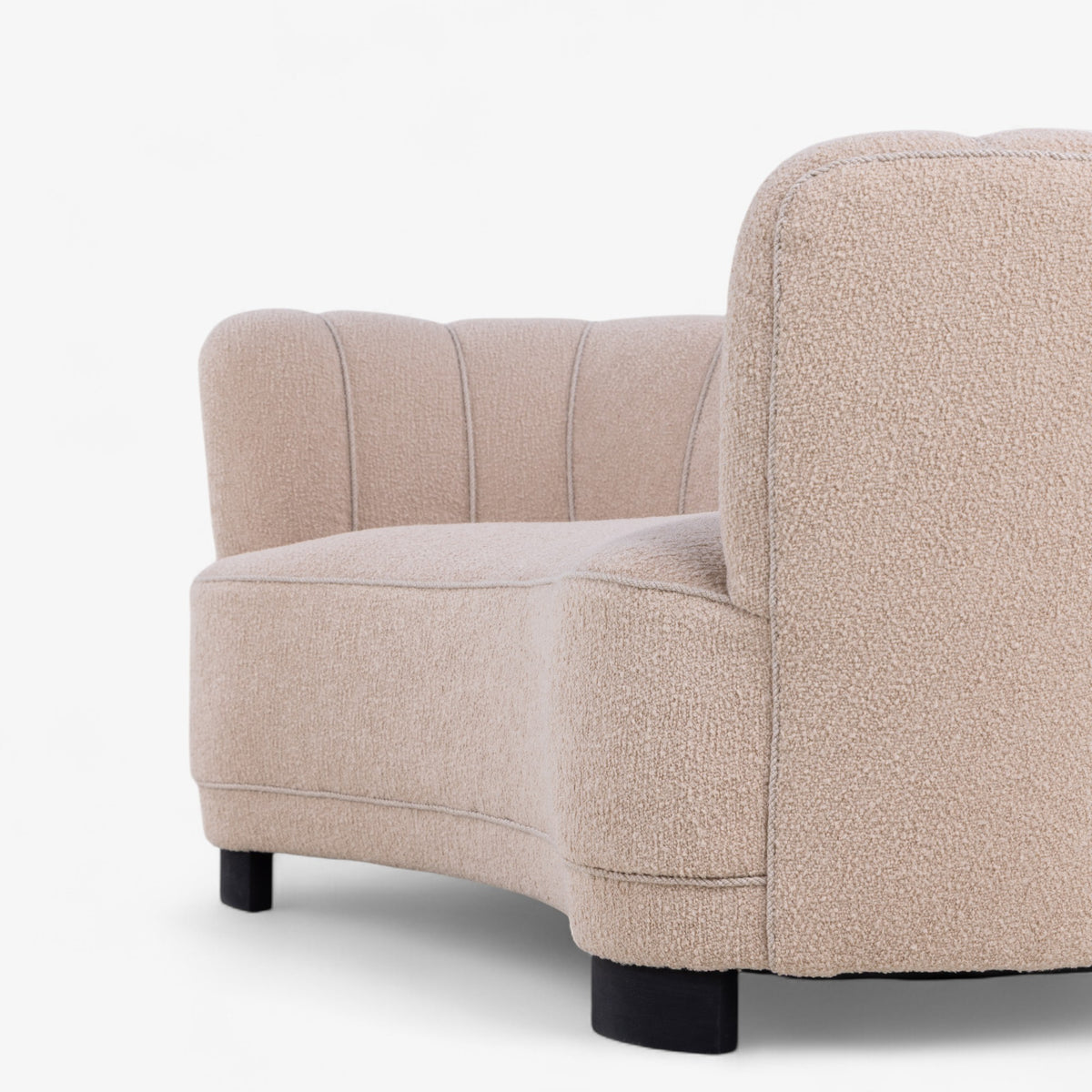 Reupholstered sofa in textile