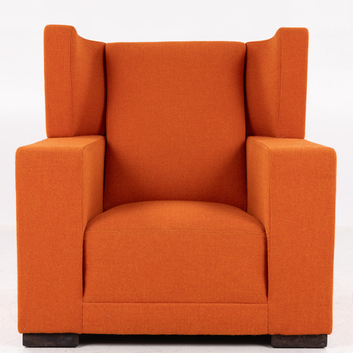 Square Chair in orange textile