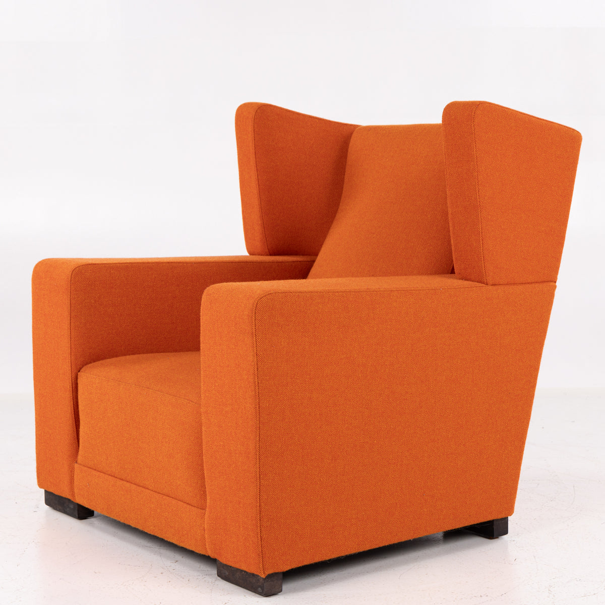 Square Chair in orange textile