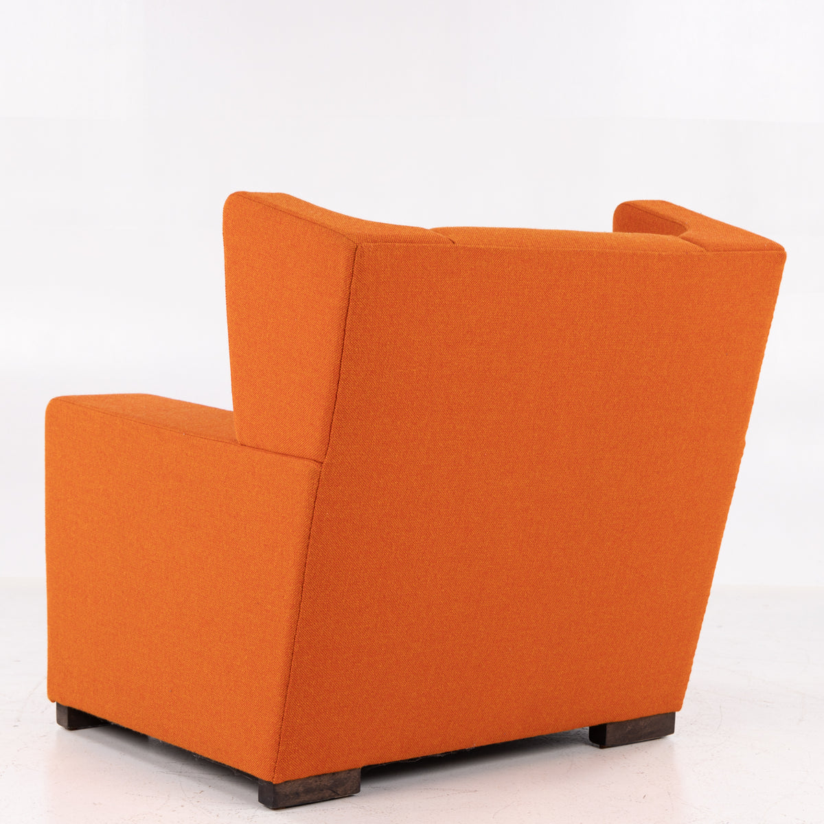 Square Chair in orange textile