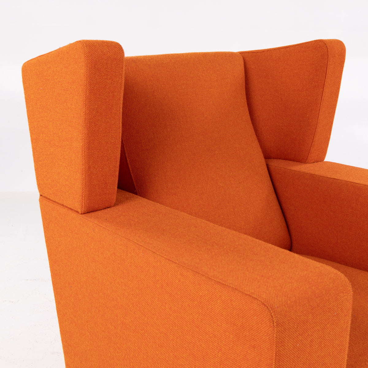 Square Chair in orange textile