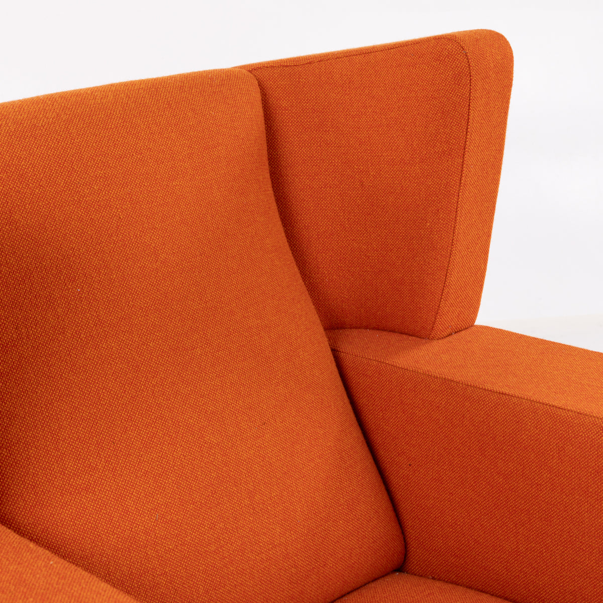 Square Chair in orange textile