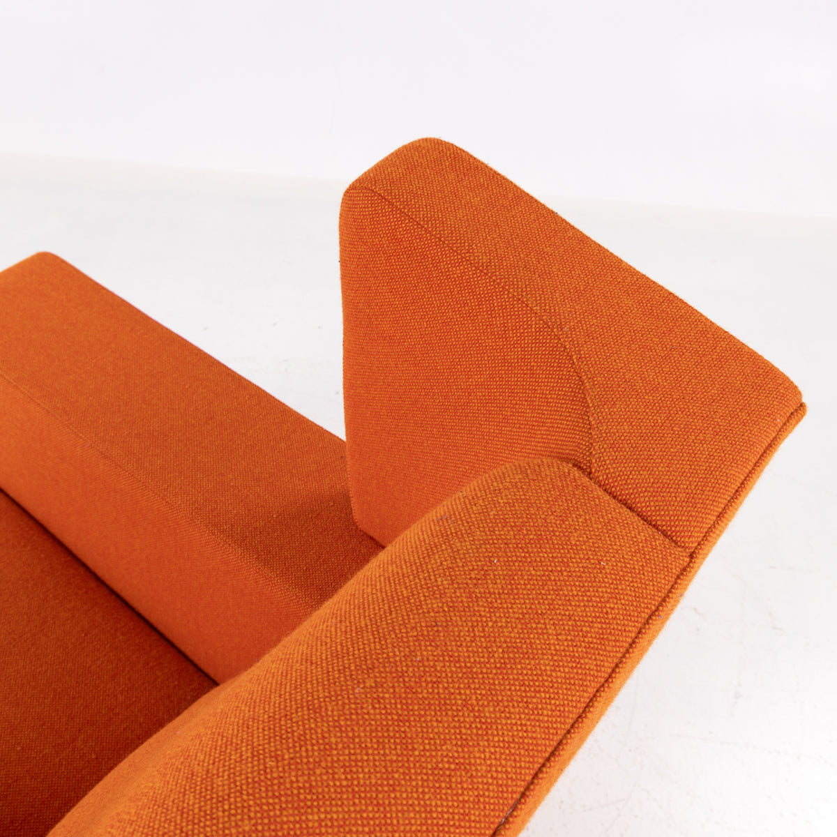 Square Chair in orange textile