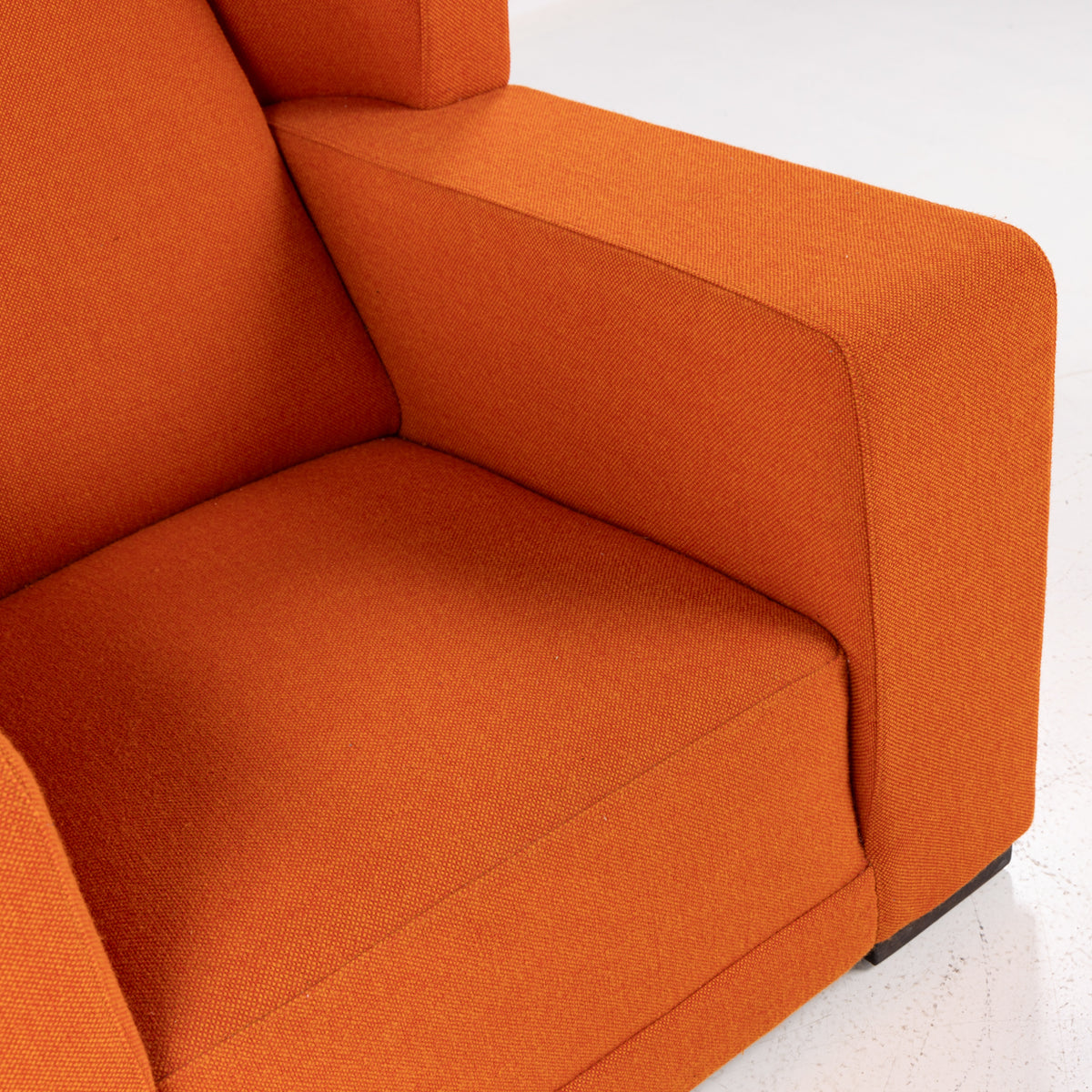 Square Chair in orange textile