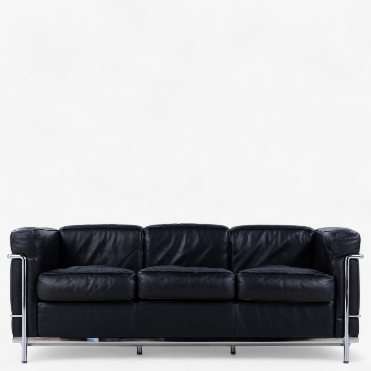 LC 2/3 - 3 pers. sofa i originalt sort læder