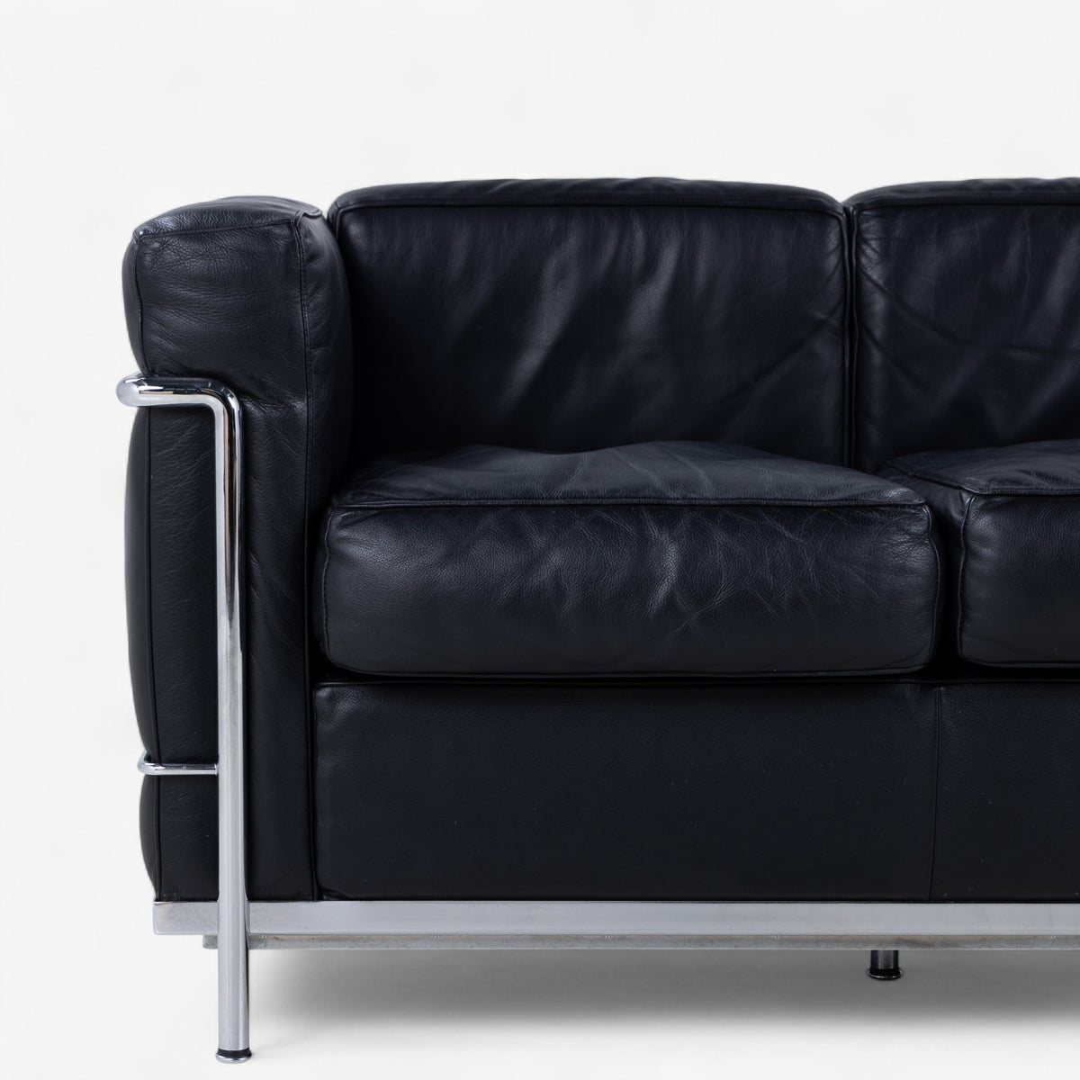 LC 2/3 - 3 pers. sofa i originalt sort læder