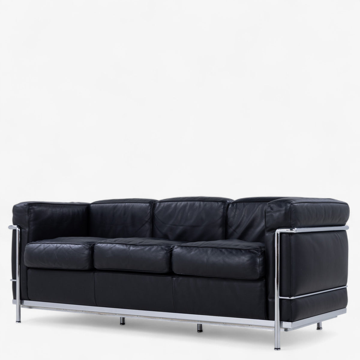 LC 2/3 - 3 pers. sofa i originalt sort læder