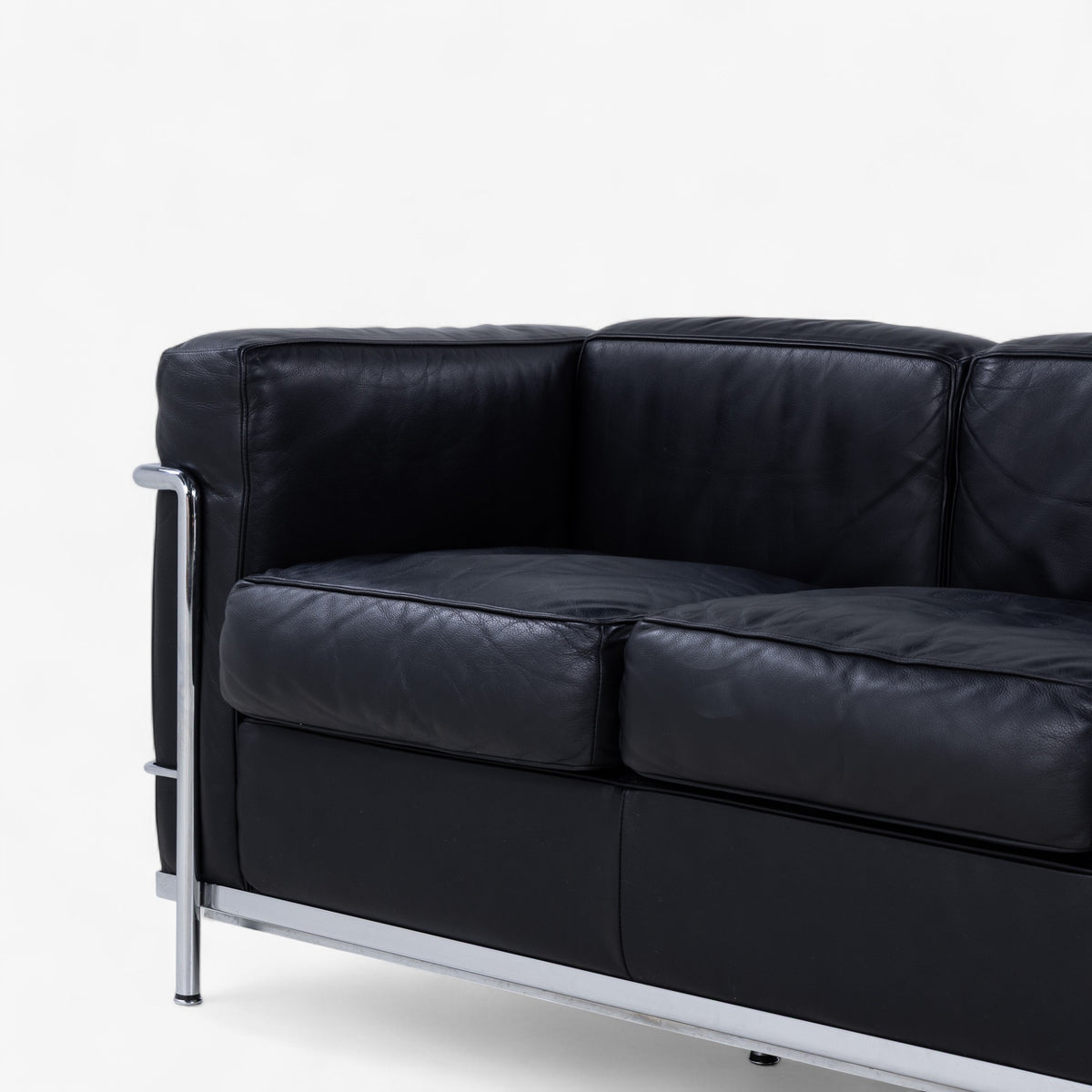 LC 2/3 - 3 pers. sofa i originalt sort læder