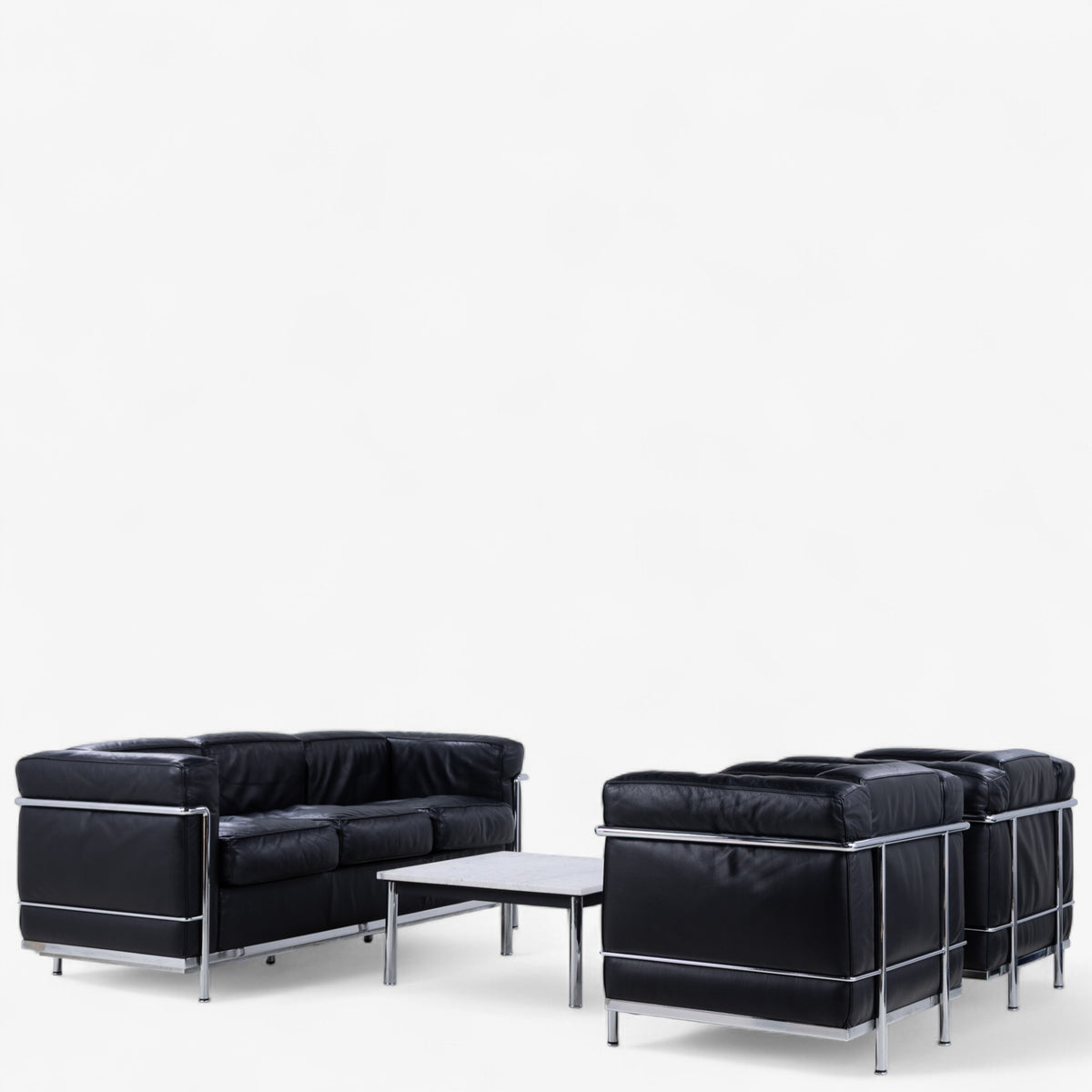 LC 2/3 - 3 pers. sofa i originalt sort læder