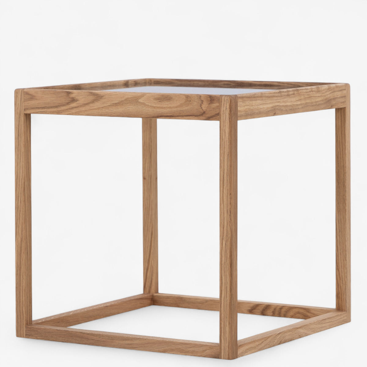 Cube table in oiled oak